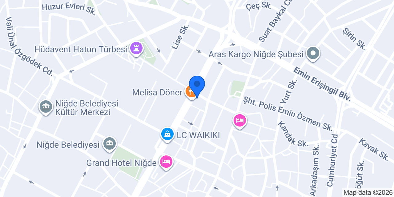 Hotel Sahiner Nigde konumu