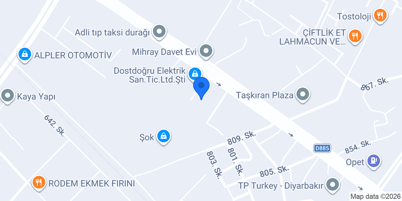 Tosun Ticaret Ltd. Sti. konumu