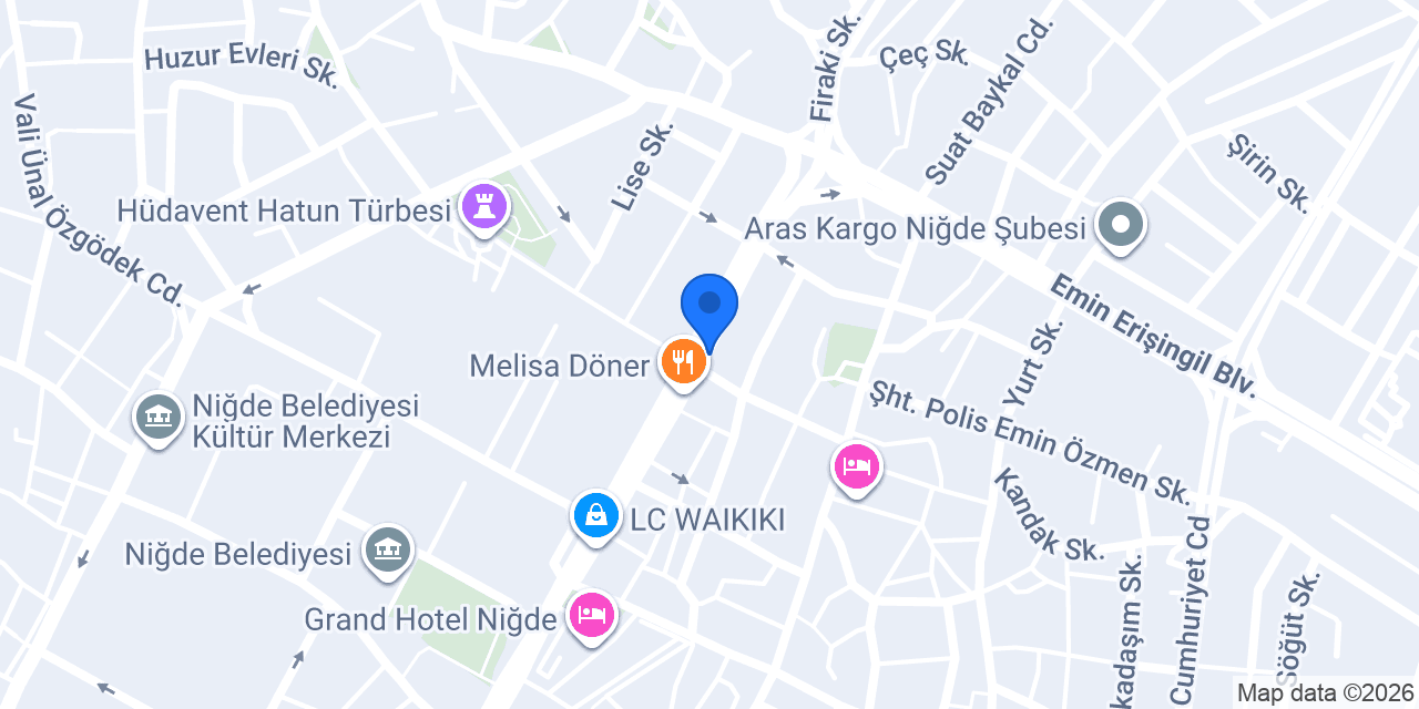 Vakıf Katılım Niğde Şubesi konumu