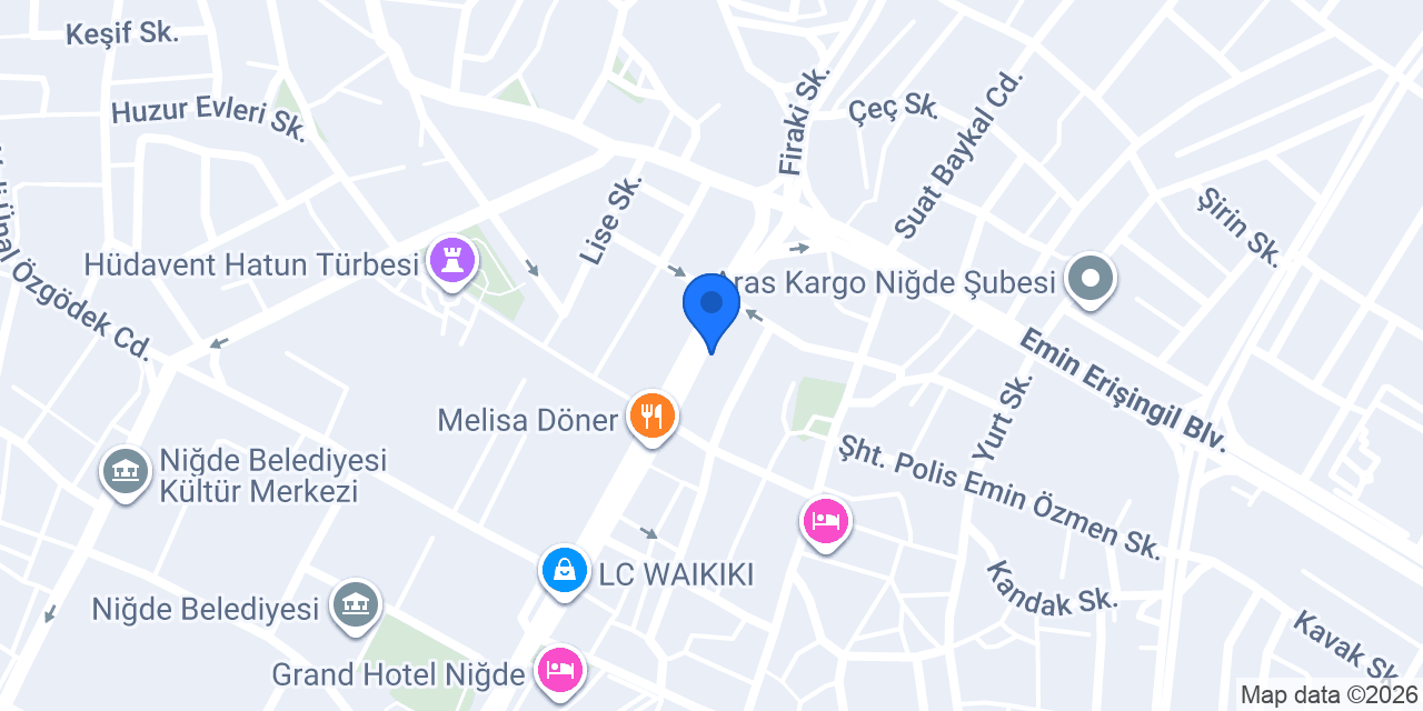 Niğde Vergi Dairesi konumu