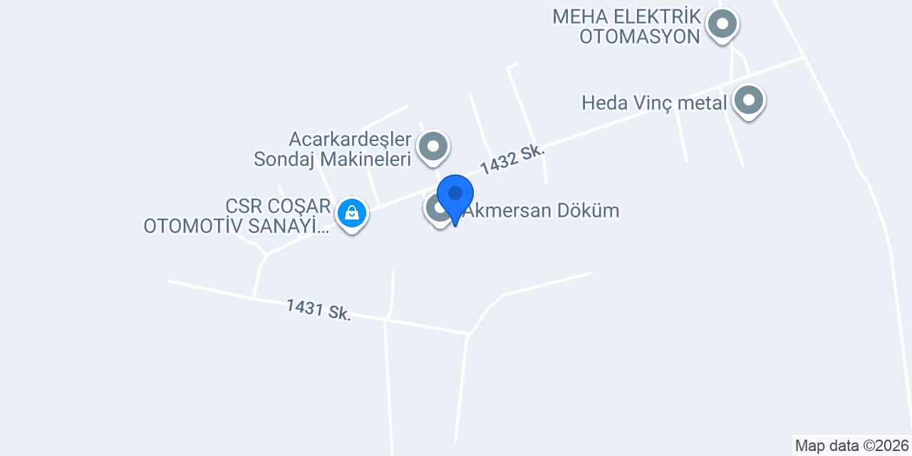Akmersan Döküm konumu