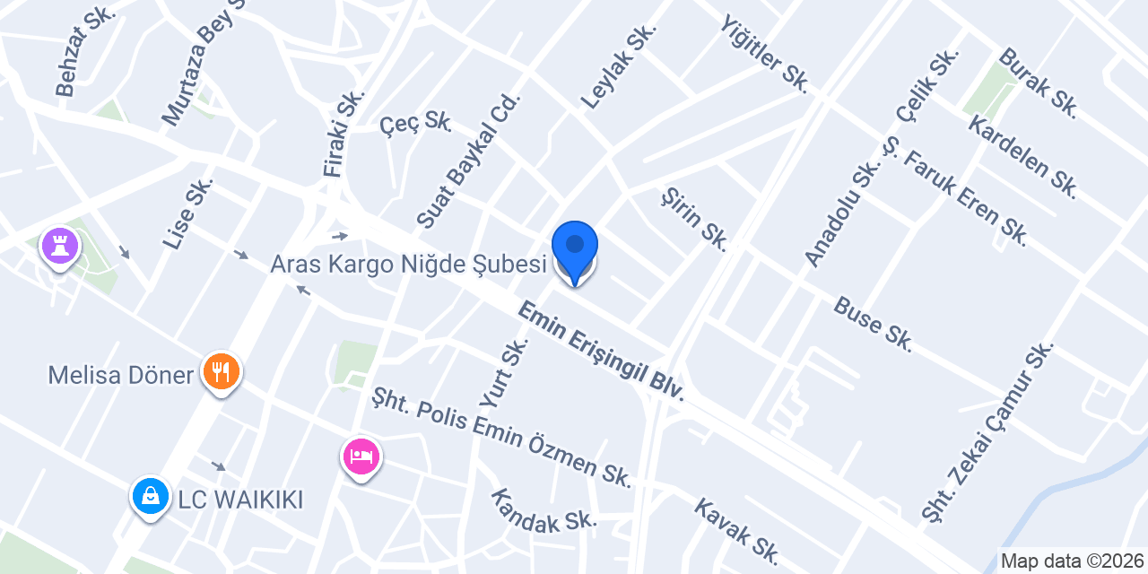 Aras Kargo Niğde Şubesi konumu
