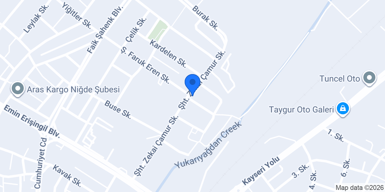 Öz Niğde Ticaret konumu