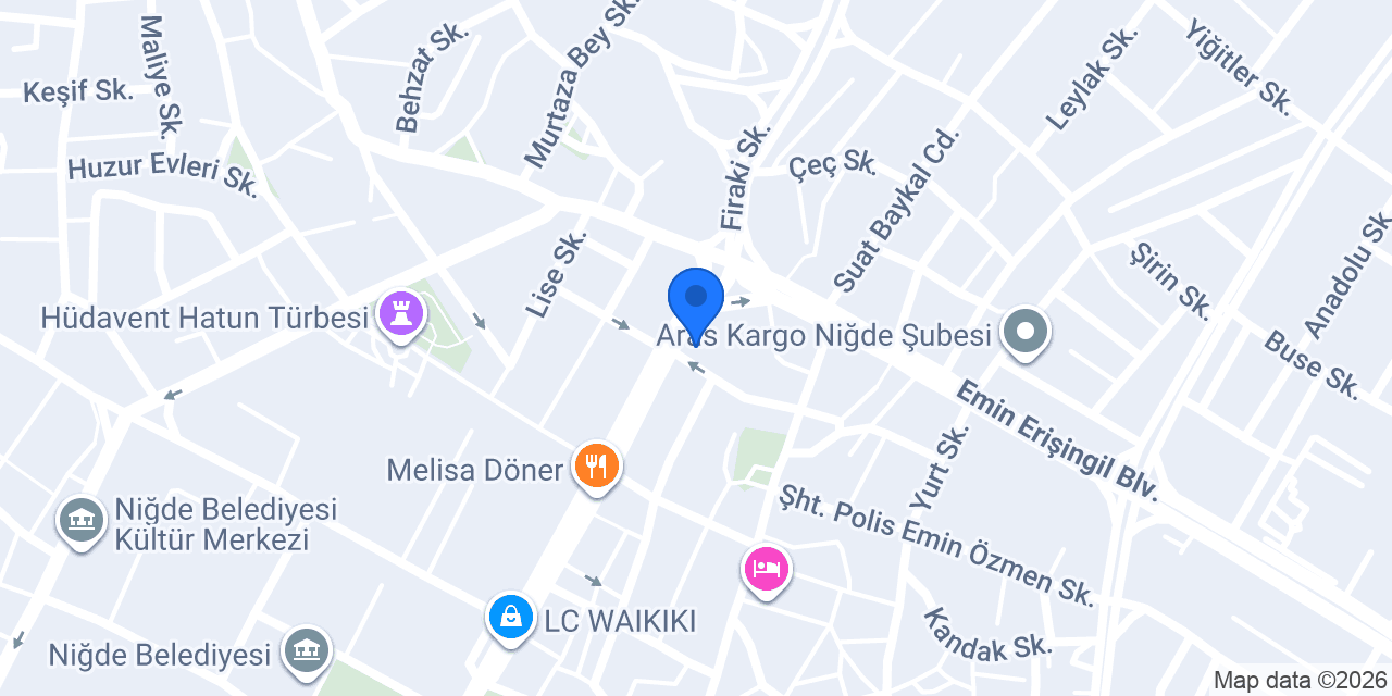 Şekerbank Niğde Şubesi konumu