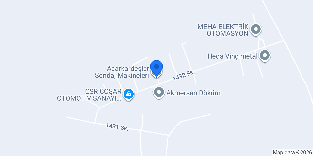 Acarkardeşler Sondaj Makineleri konumu