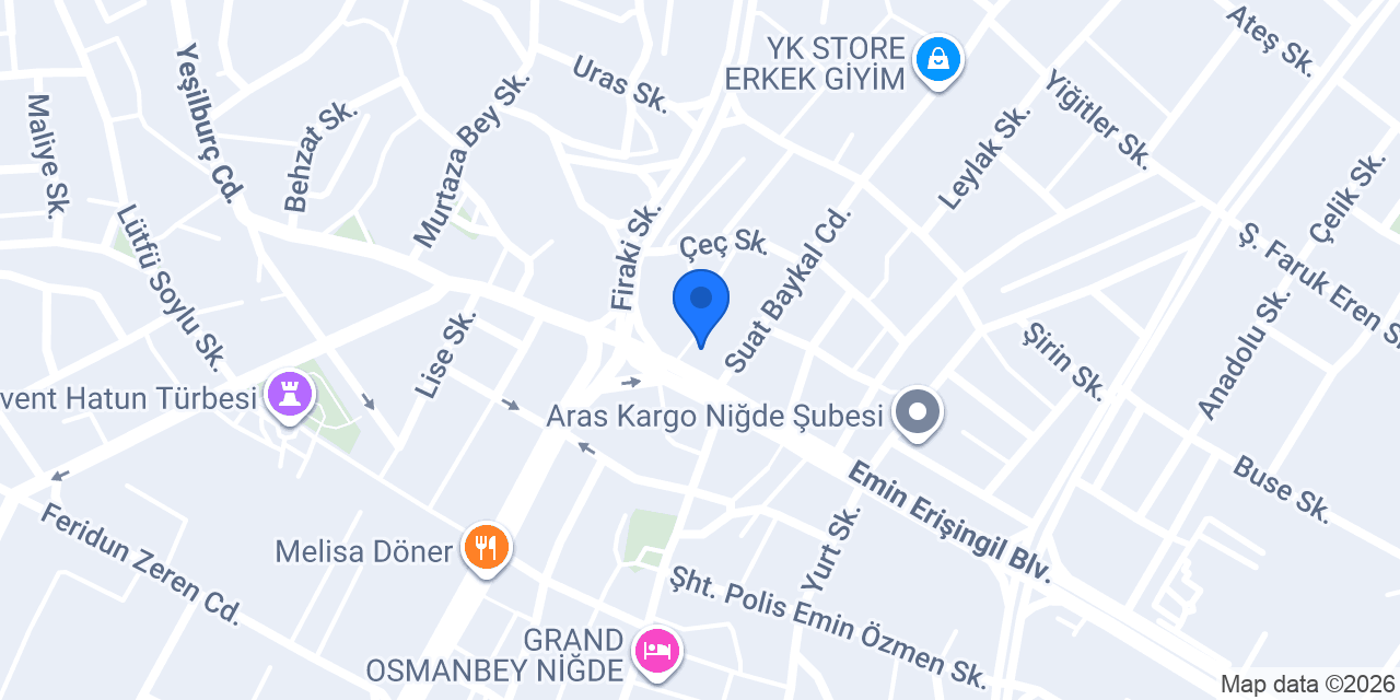Niğde çilingir Hicret konumu