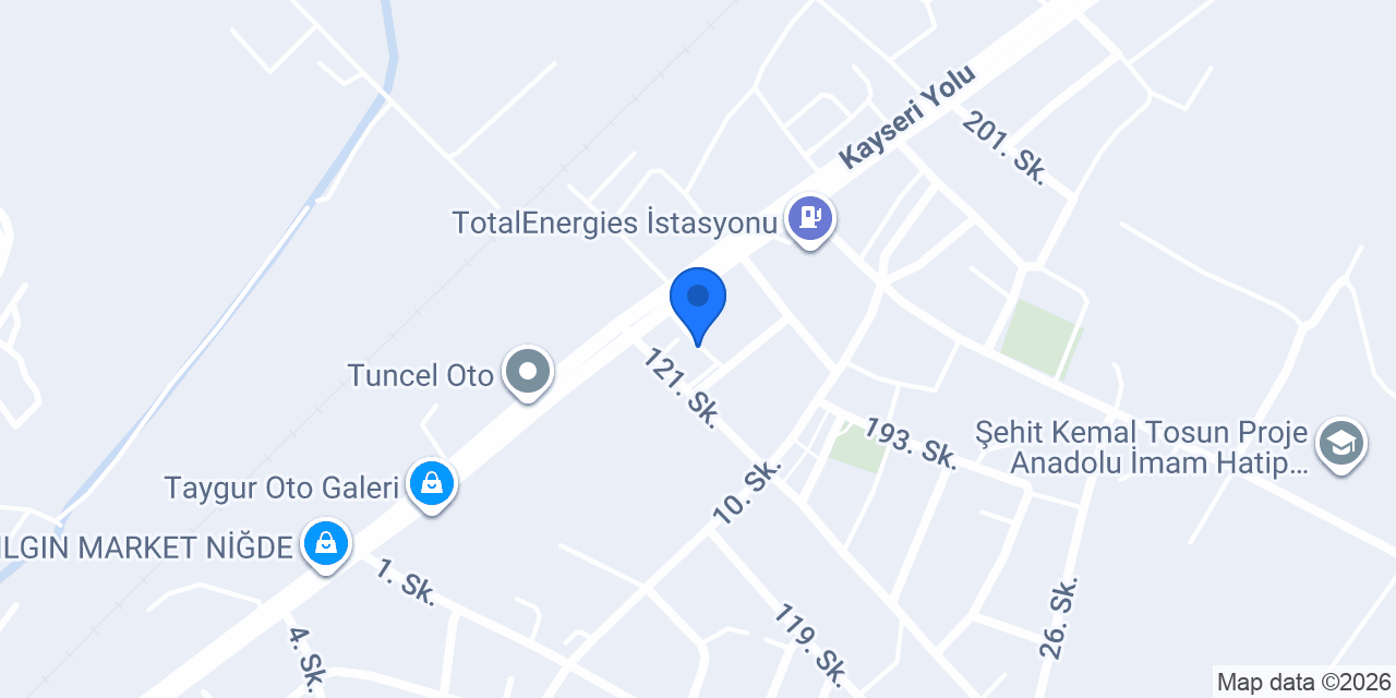 Şenol Yapı - Jotun Niğde Satış Noktası konumu