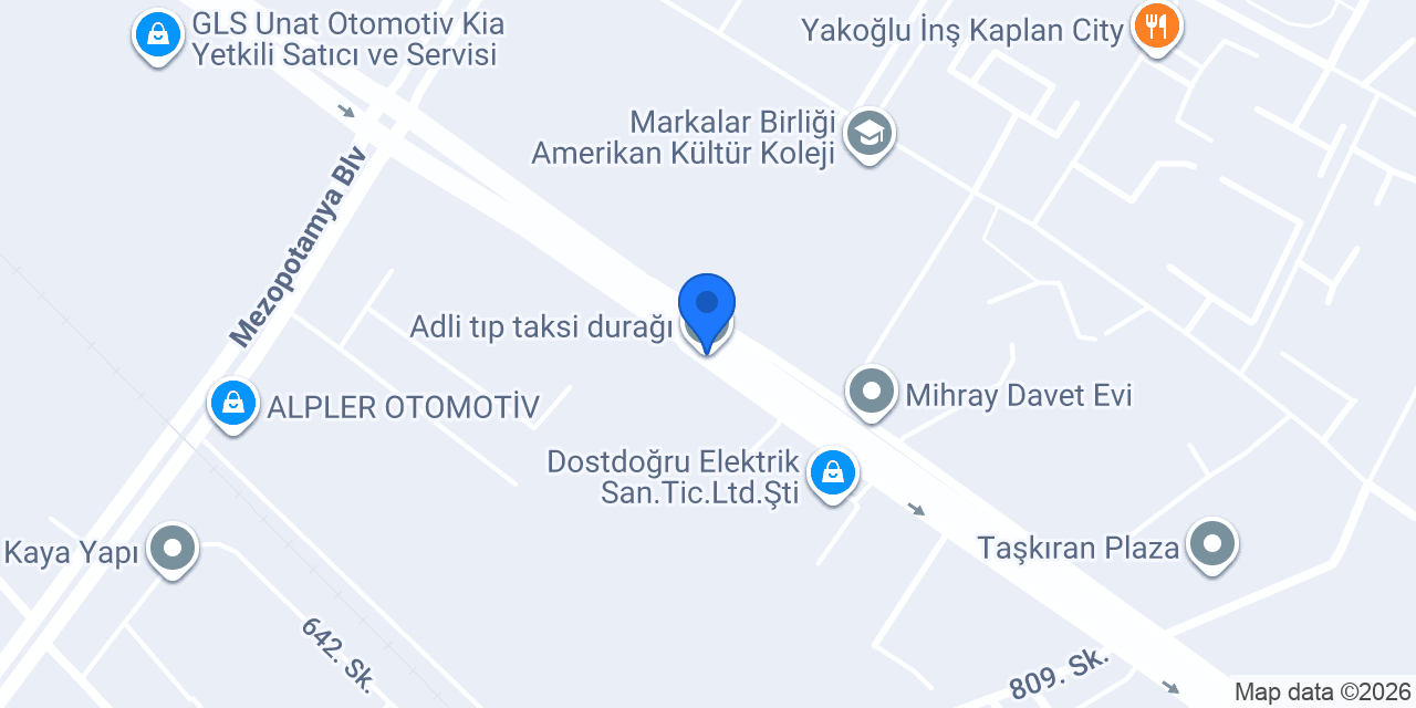 Adli tıp taksi durağı konumu