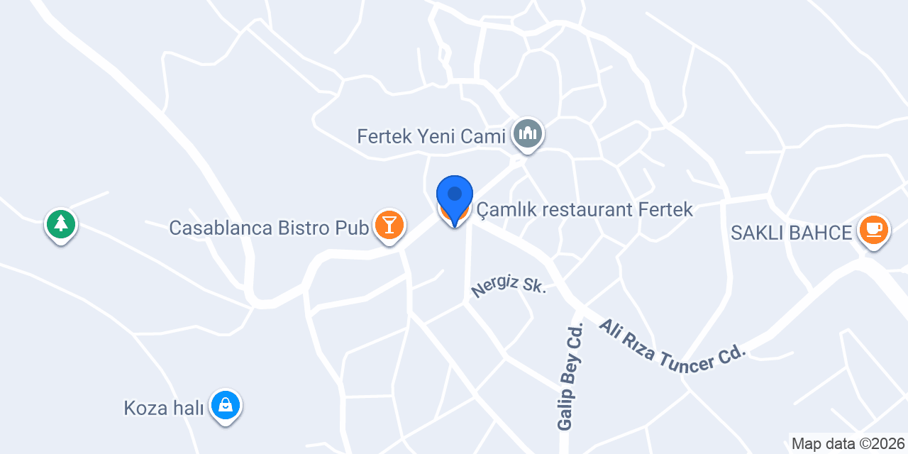 Çamlık restaurant Fertek konumu