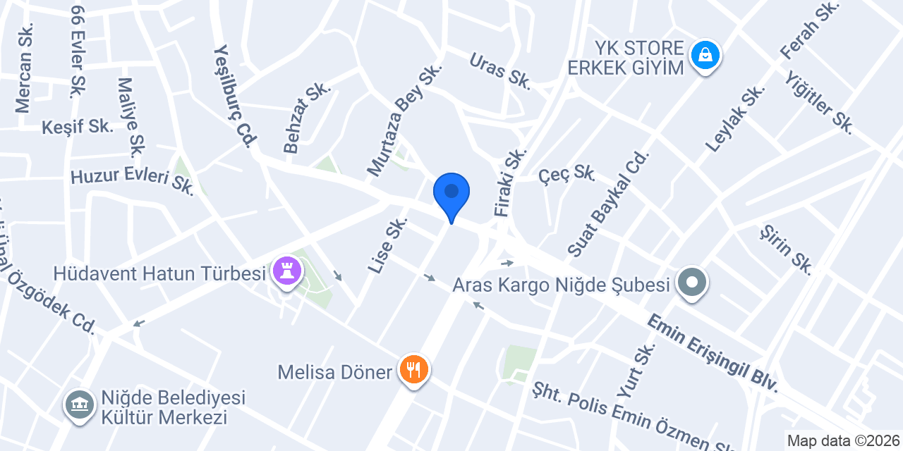 Niğde ŞAH çiçek konumu