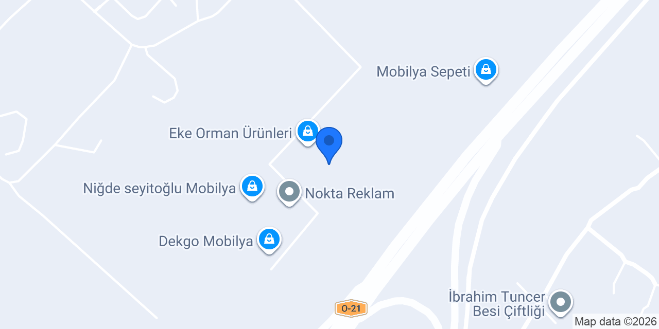 Niğde mobilya imalat (HCMobilya) konumu