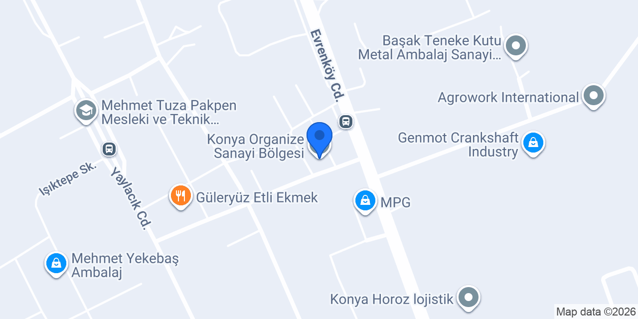 Konya Organize Sanayi Bölgesi konumu