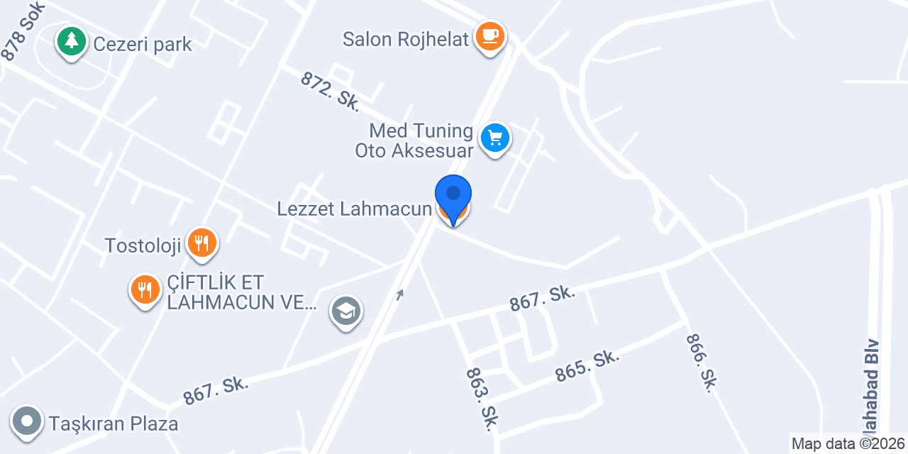 Lezzet Lahmacun konumu