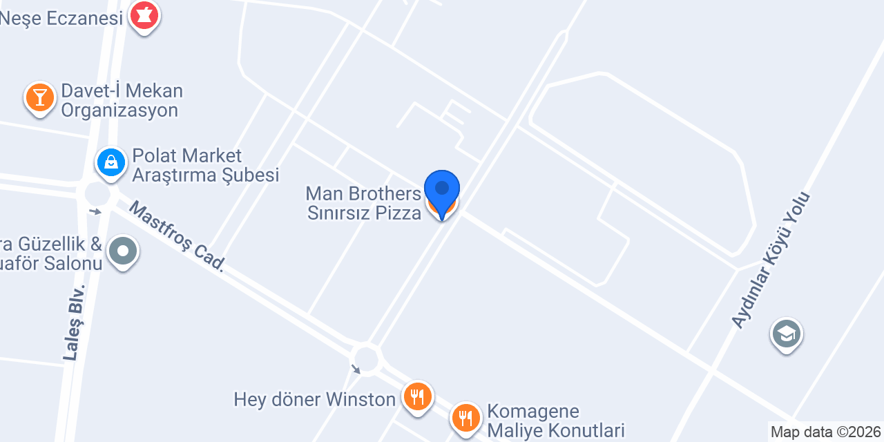Man Brothers Sınırsız Pizza konumu