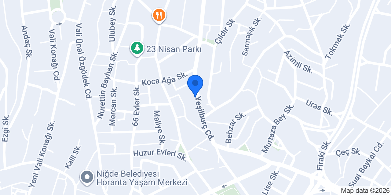 Aslanlar Ticaret Niğde konumu