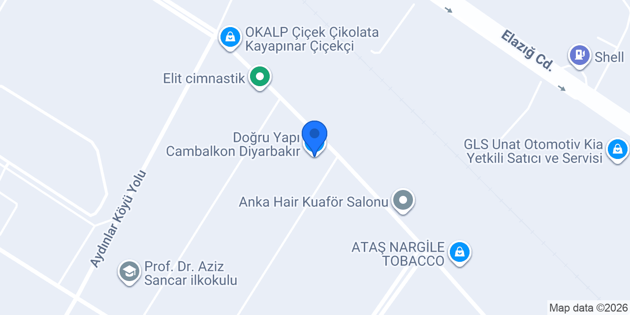 Doğru Yapı Cambalkon Diyarbakır konumu
