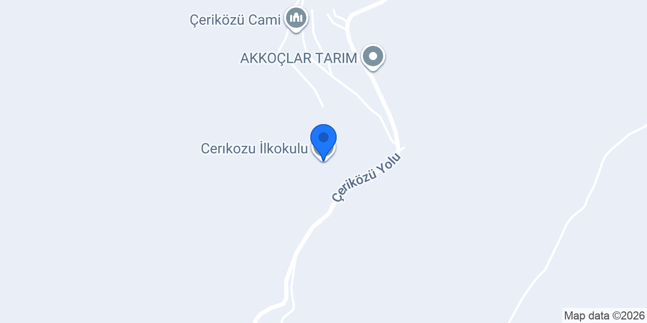 Cerıkozu İlkokulu konumu