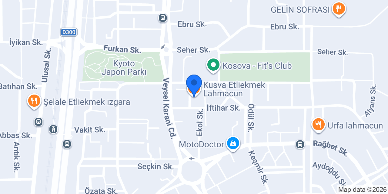 Kusva Etliekmek Lahmacun konumu