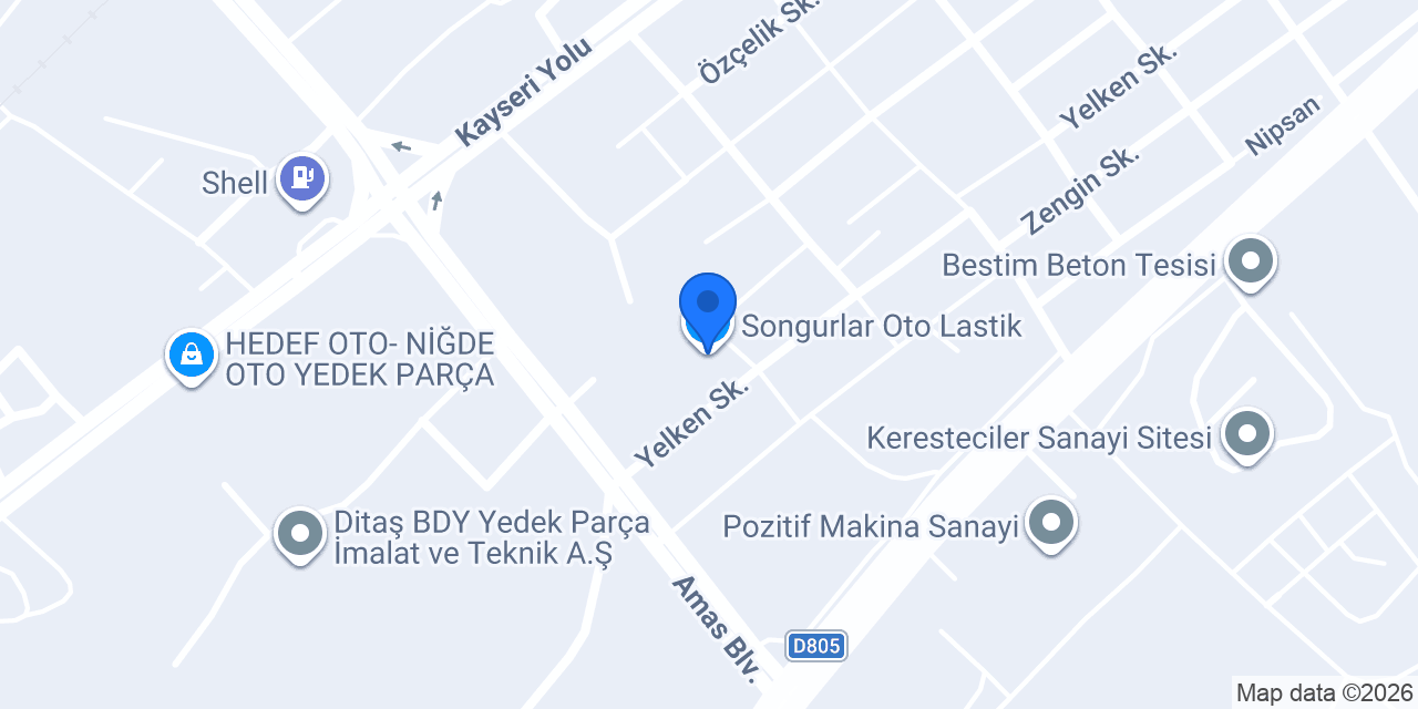 Songurlar Oto Lastik konumu