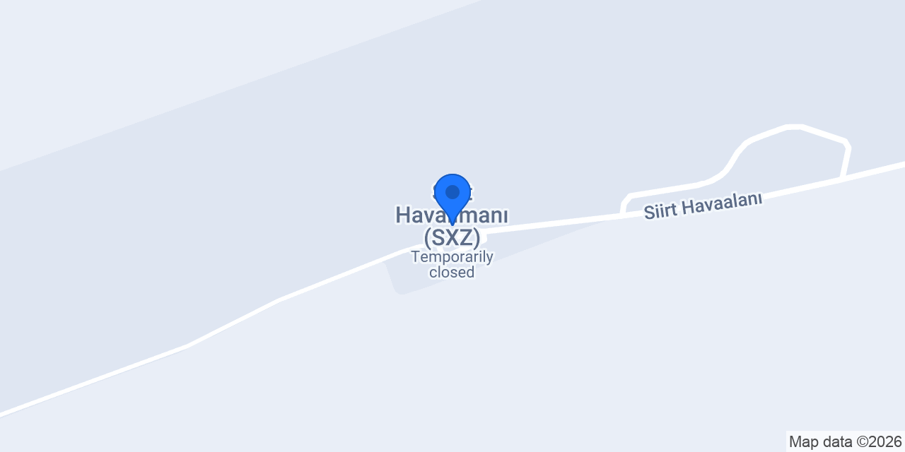 Siirt Havalimanı (SXZ) konumu
