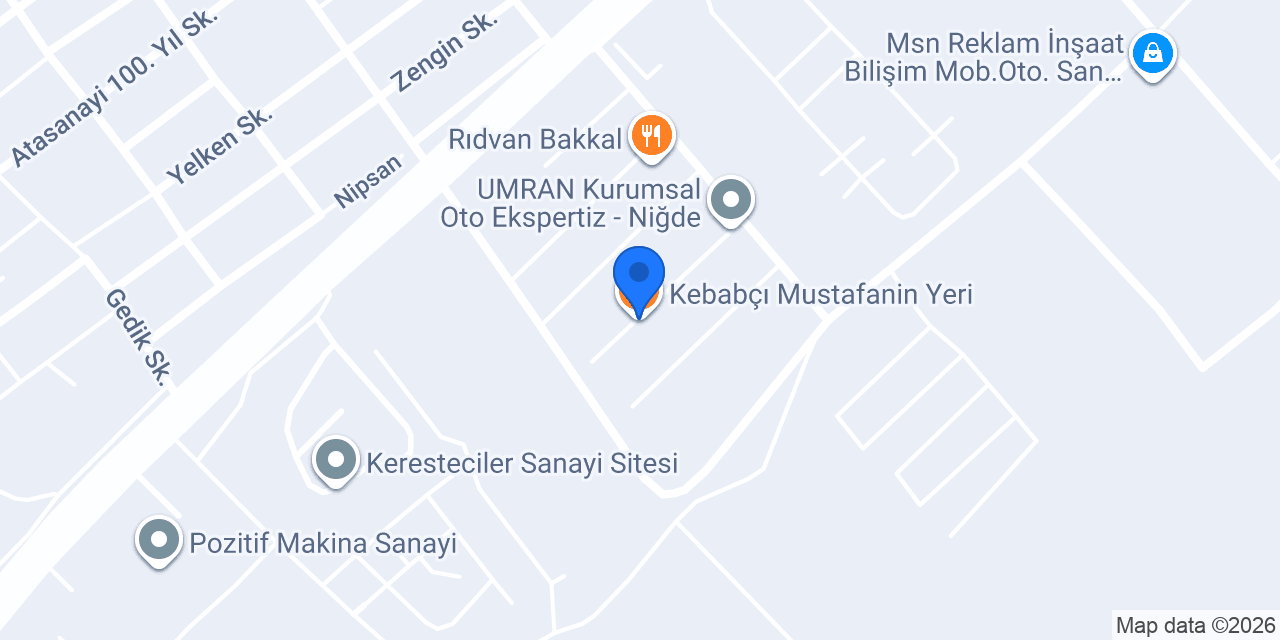 Kebabçı Mustafanin Yeri konumu