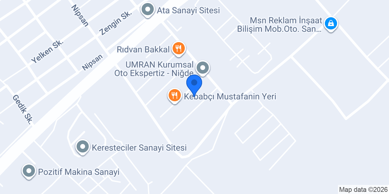 Akif Otomotiv konumu