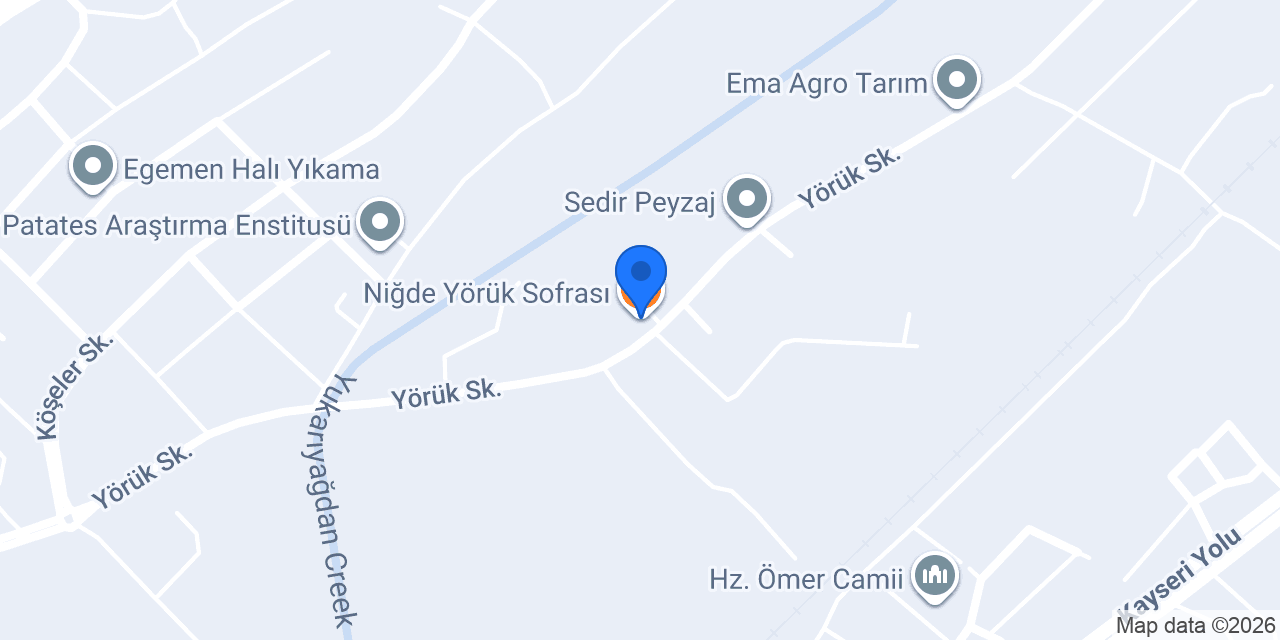 Niğde Yörük Sofrası konumu