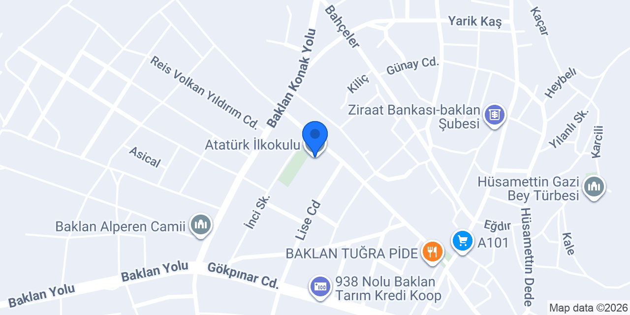 Atatürk İlkokulu konumu