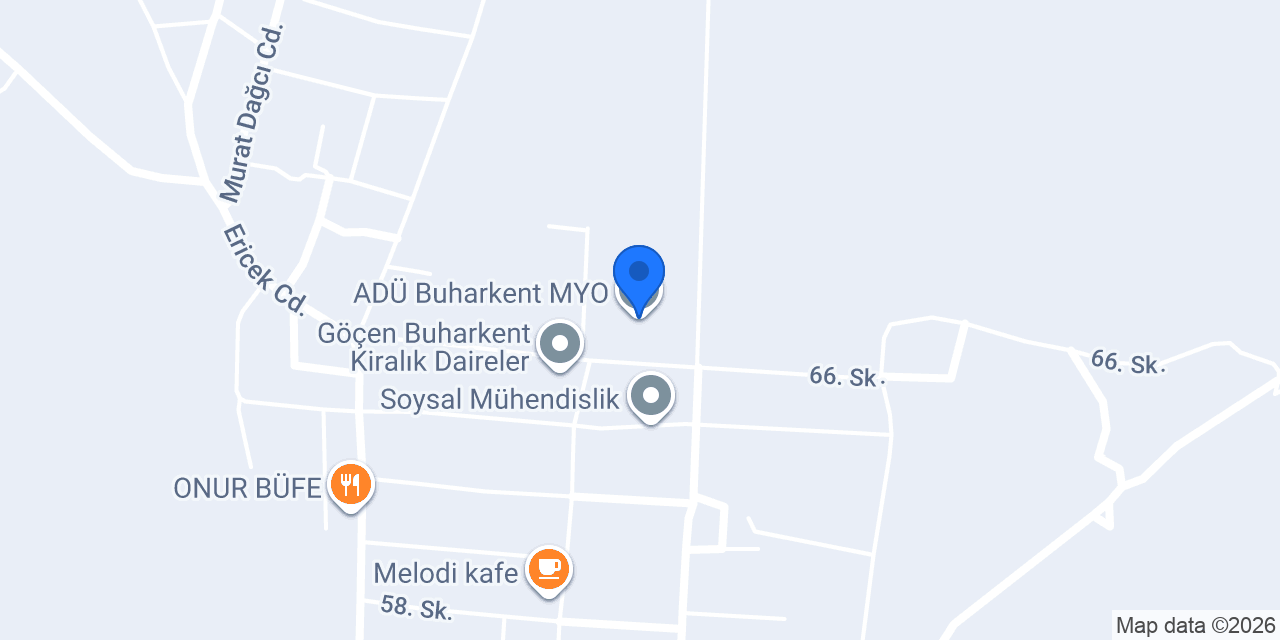 ADÜ Buharkent MYO konumu