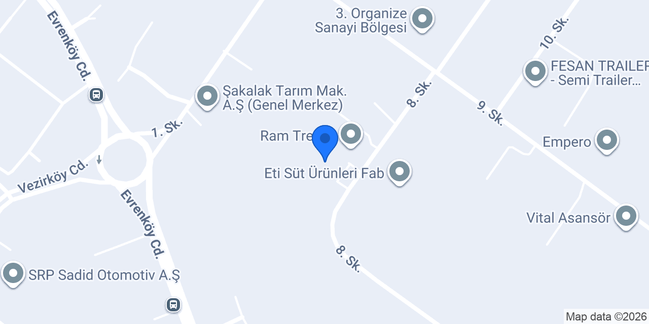 Anıl Yatağanlı A.Ş. Tarım Makinaları konumu