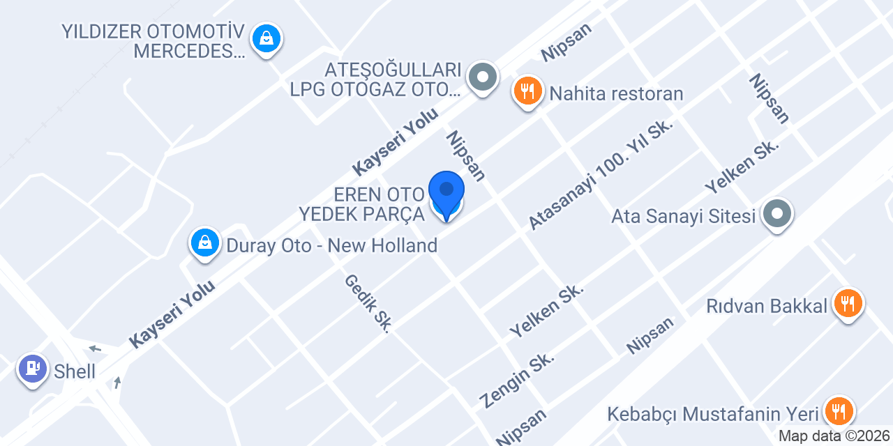 EREN OTO YEDEK PARÇA konumu