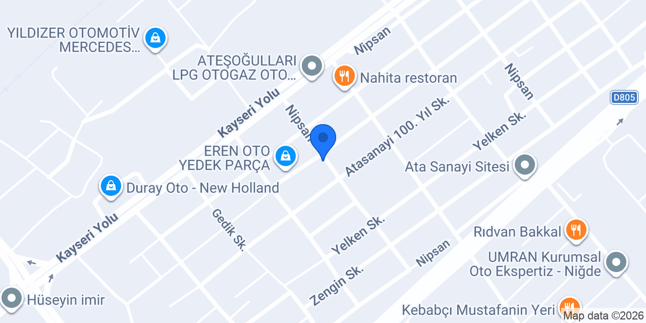 GENÇOĞLU OTOMOTİV NİĞDE konumu