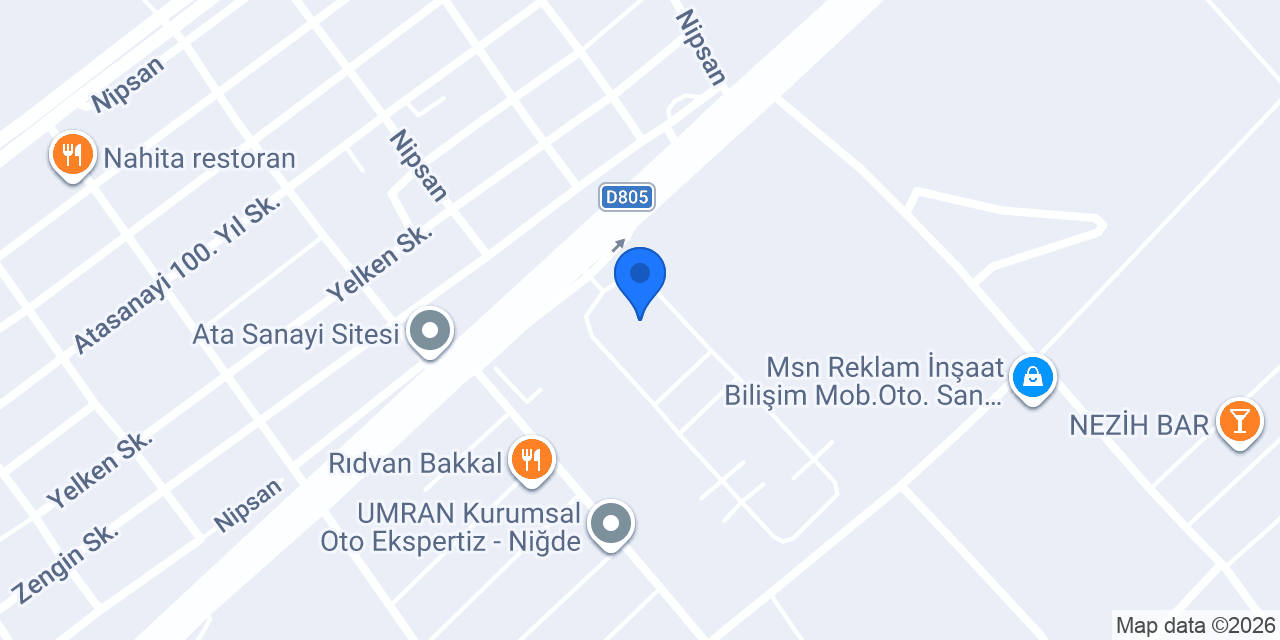 Niğde Otomotiv konumu
