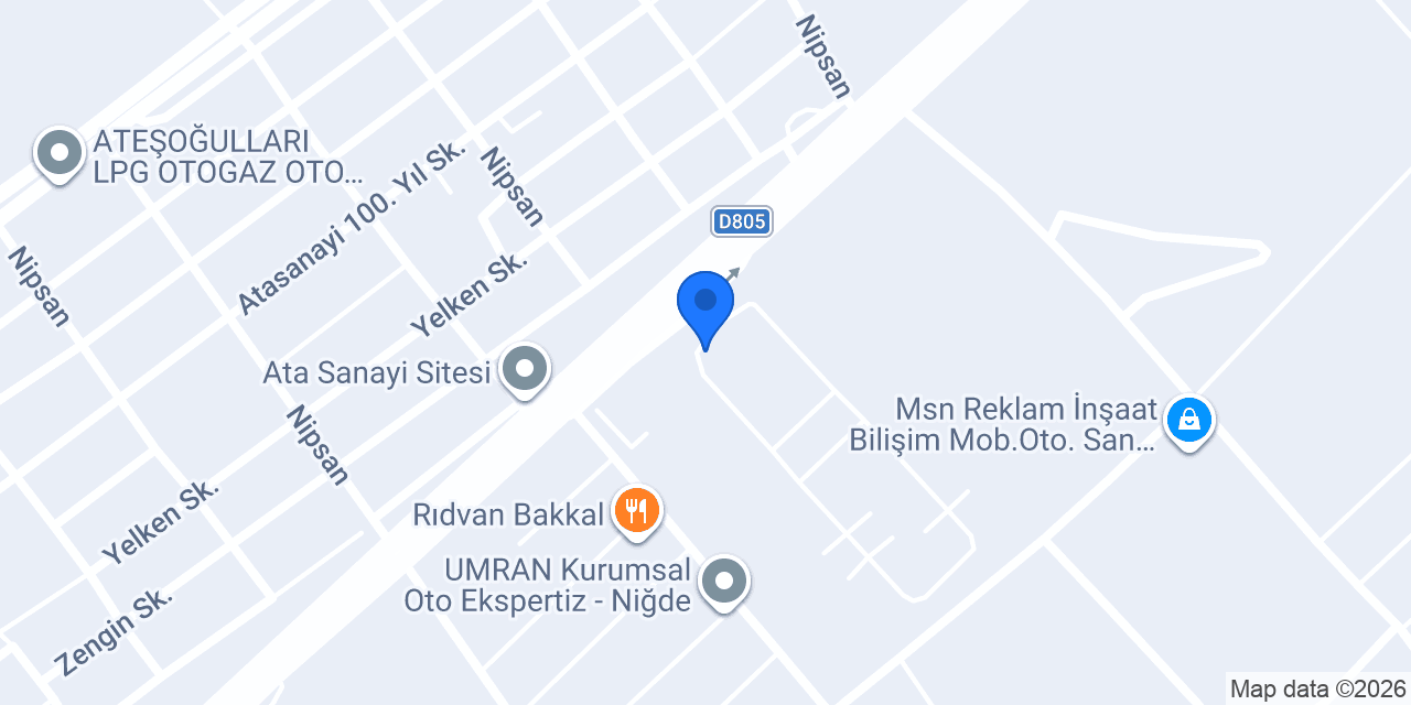 DG OTOMOTİV konumu