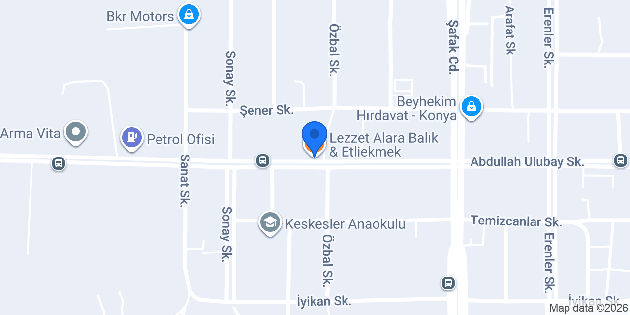 Lezzet Alara Balık & Etliekmek konumu