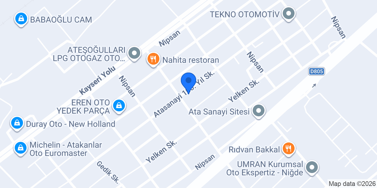 Ata Oto Klima Ve Webasto konumu