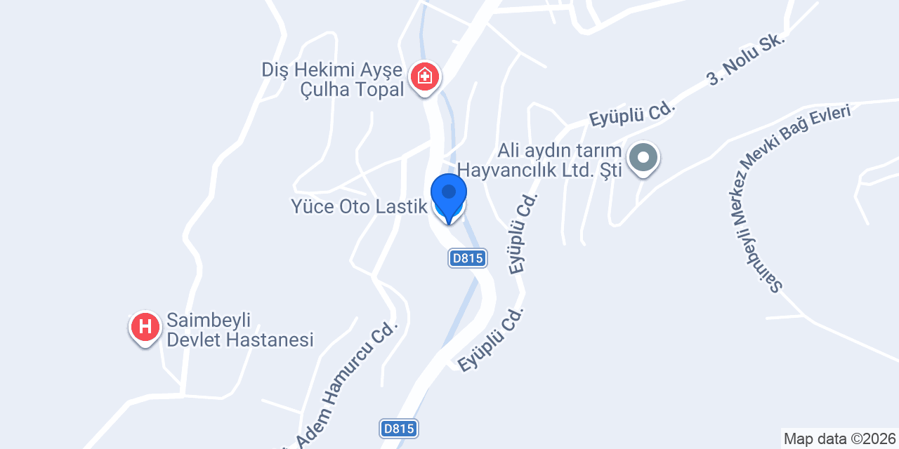 Yüce Oto Lastik konumu