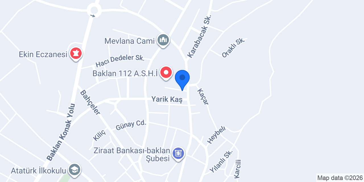 Baklan Aile Sağlık Mer. konumu