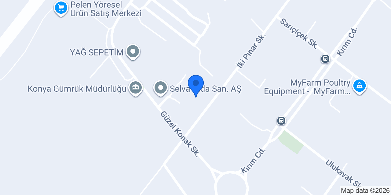Çallı Gıda Konya Şube konumu