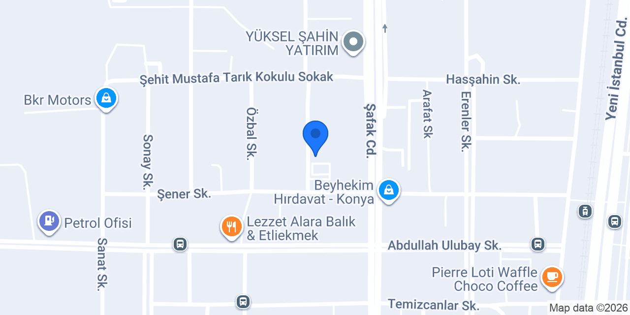 Arslan Apart Residence Konya konumu