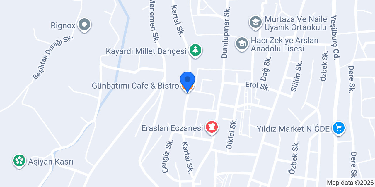 Günbatımı Cafe & Bistro konumu