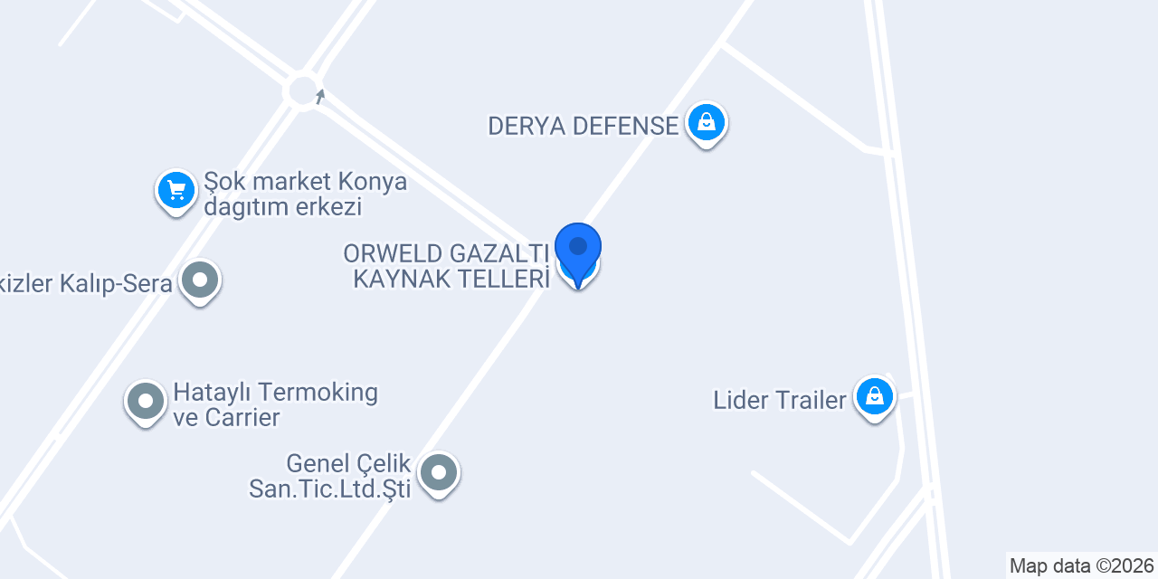 ORWELD GAZALTI KAYNAK TELLERİ konumu