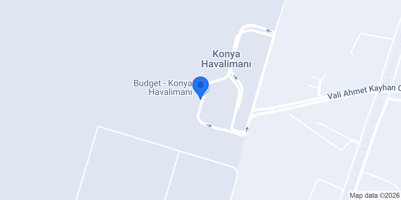 Europcar Konya Havalimanı konumu