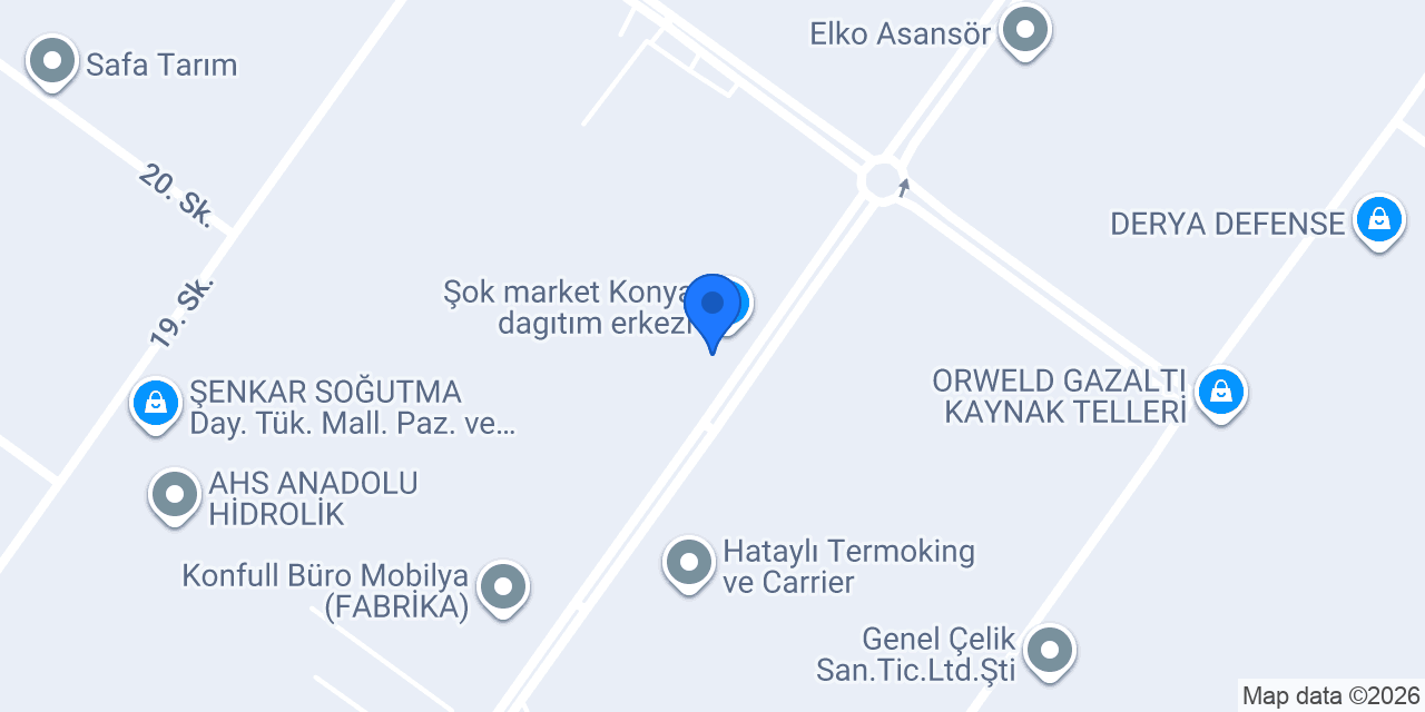Evliya Şekerleme Merkez Fabrika konumu