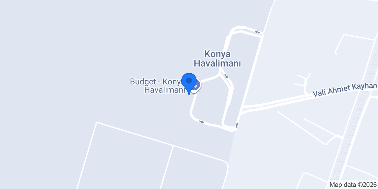 Avis - Konya Havalimanı konumu