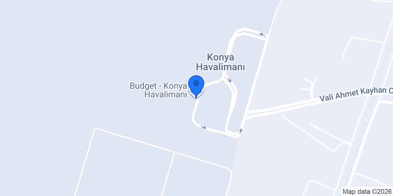 Budget - Konya Havalimanı konumu