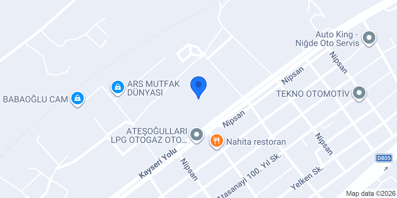 YIKILMAZ OTOMOTİV konumu