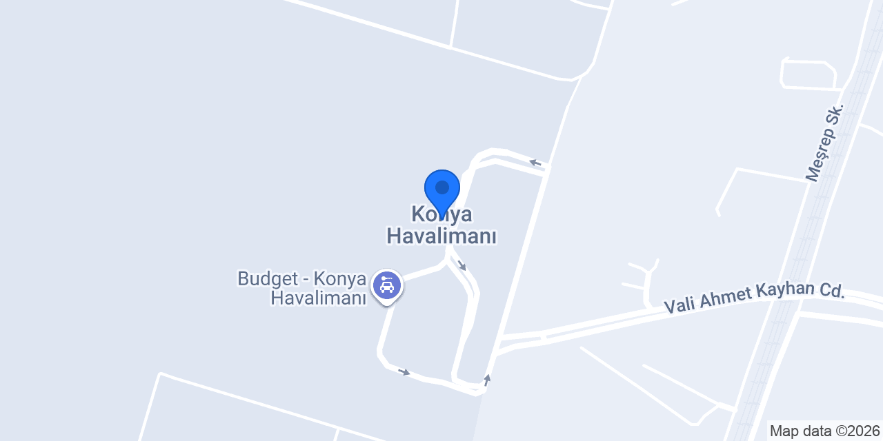 Konya Havalimanı konumu