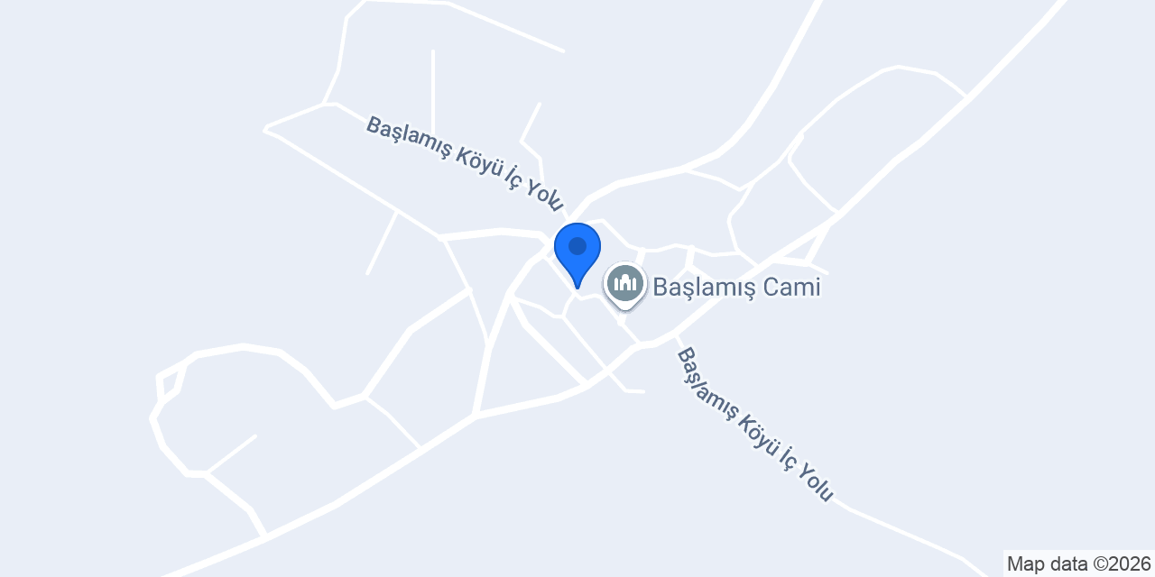 Başlamış Köyü Muhtarlığı konumu