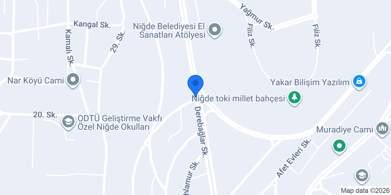 Niğde Taksi Ozan konumu